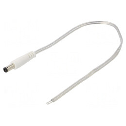 Cablu Electric 2x0,5mm2 cu Mufă DC 5,5/2,5 Transparent | Electronic-mag.ro | Componente Electronice