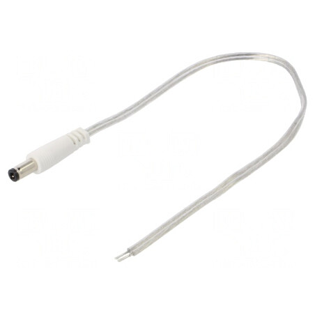 Cablu Electric 2x0,5mm2 cu Mufă DC 5,5/2,5 Transparent | Electronic-mag.ro | Componente Electronice