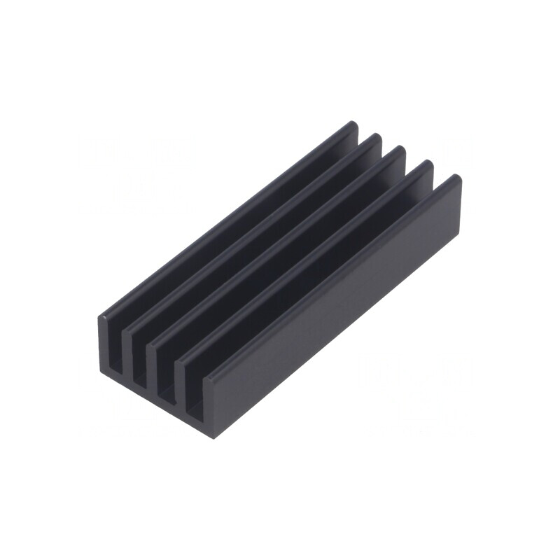 Radiator Extrudat cu Aripioare Negru 50x19x10mm | Electronic-mag.ro | Componente Electronice