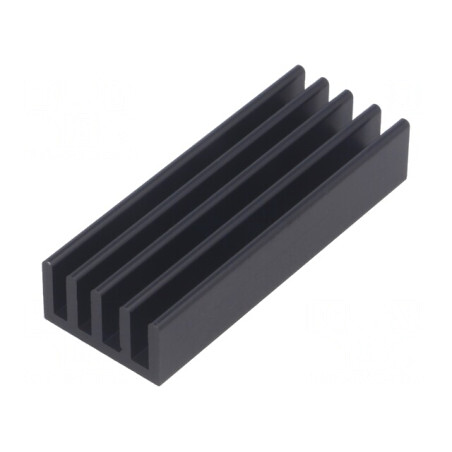 Radiator Extrudat cu Aripioare Negru 50x19x10mm | Electronic-mag.ro | Componente Electronice