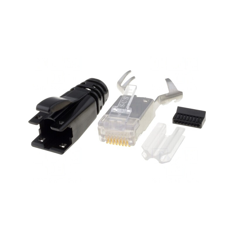 Mufă RJ45 Ecranată 8p8c IDC Crimpată | Electronic-mag.ro | Componente Electronice