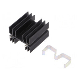 Radiator negru extrudat TO218/TO220/TOP3 38x35mm | Electronic-mag.ro | Componente Electronice