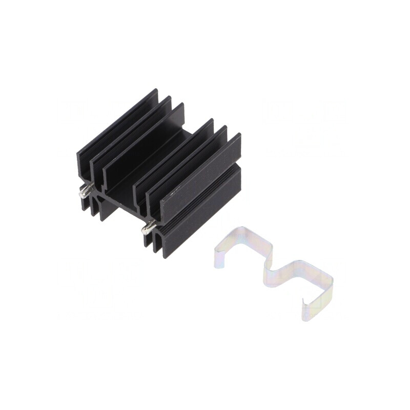 Radiator negru extrudat TO218/TO220/TOP3 38x35mm | Electronic-mag.ro | Componente Electronice
