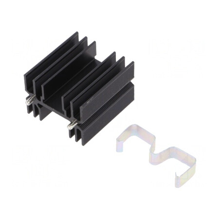 Radiator negru extrudat TO218/TO220/TOP3 38x35mm | Electronic-mag.ro | Componente Electronice