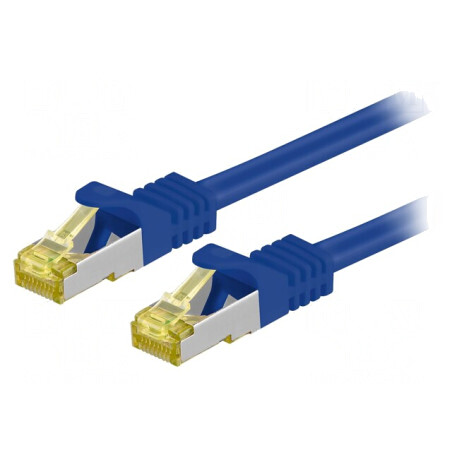 Patch Cord LSZH Cat6a Albastru 1m | Electronic-mag.ro | Componente Electronice