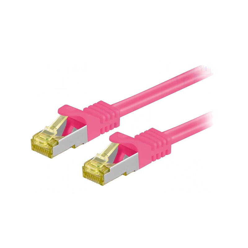 Patch Cord Ethernet Roz 1m Cat 6a LSZH | Electronic-mag.ro | Componente Electronice