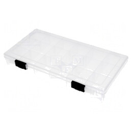 Container de depozitare cu partiții transparente din polipropilenă | Electronic-mag.ro | Componente Electronice