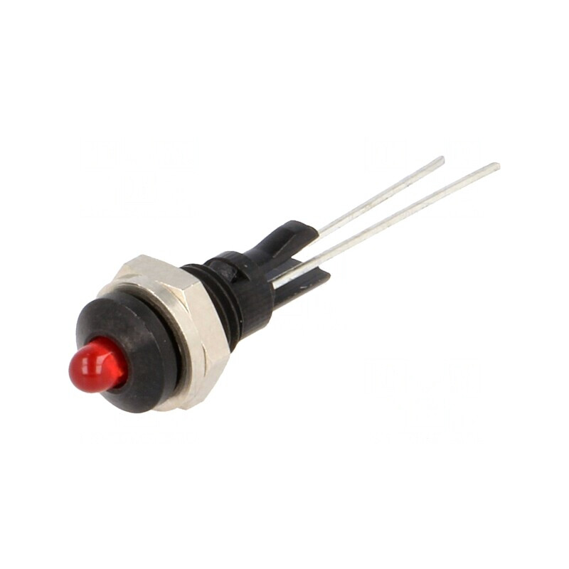 Lampa LED Roșie Convexă Ø6mm pentru PCB | Electronic-mag.ro | Componente Electronice