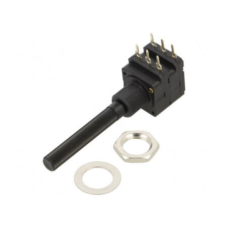 Potențiometru axial 200kΩ 200mW THT 6mm stereofonic plastic | Electronic-mag.ro | Componente Electronice