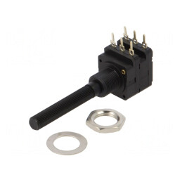 Potentiometru Axial 20kΩ 200mW THT 6mm Stereofonic | Electronic-mag.ro | Componente Electronice
