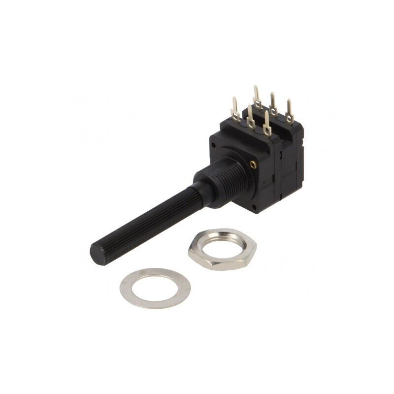 Potentiometru Axial 20kΩ 200mW THT 6mm Stereofonic | Electronic-mag.ro | Componente Electronice