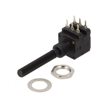 Potentiometru Axial 20kΩ 200mW THT 6mm Stereofonic | Electronic-mag.ro | Componente Electronice