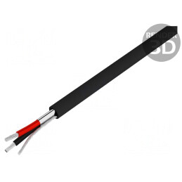 Cablu ecranat 1x2x22AWG Cu, 30m, negru | Electronic-mag.ro | Componente Electronice