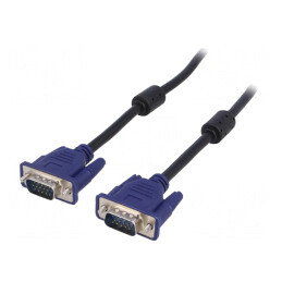 Cablu VGA 15 pini Negru 1.8m