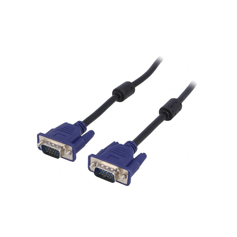Cablu VGA 15 pini Negru 1.8m | Electronic-mag.ro | Componente Electronice