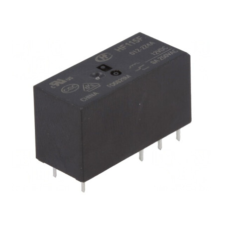 Releu electromagnetic DPDT 12VDC 8A PCB | Electronic-mag.ro | Componente Electronice