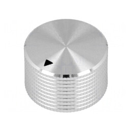 Buton rotativ aluminiu 25x15mm orificiu 6.4mm | Electronic-mag.ro | Componente Electronice