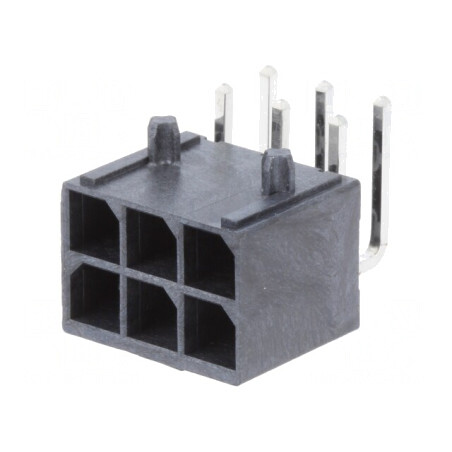Soclu cablu-placă Mega-Fit 5,7mm 6 pini 23A THT | Electronic-mag.ro | Componente Electronice