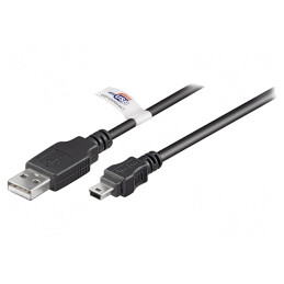 Cablu USB 2.0 A la Mini B 1.8m Negru