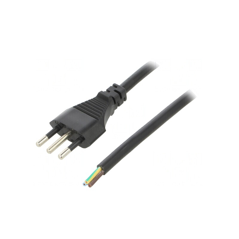 Cablu Electric PVC 1m Negru 10A 3x1mm2 | Electronic-mag.ro | Componente Electronice