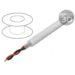 Cablu Litat Alb 2x0,75mm2 100m | Electronic-mag.ro | Componente Electronice