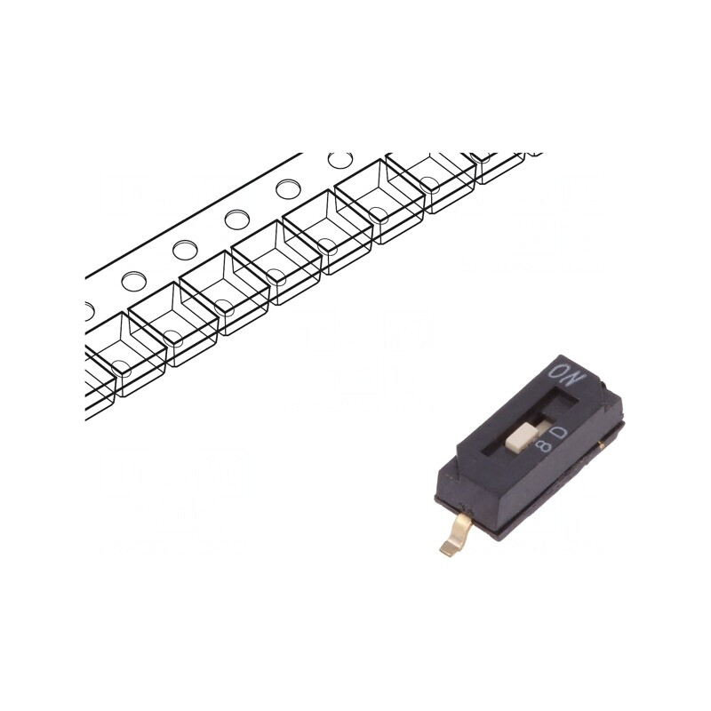 Comutator DIP-SWITCH 1 Secțiune OFF-ON 0,025A 24VDC | Electronic-mag.ro | Componente Electronice