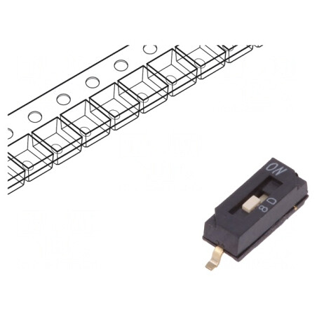 Comutator DIP-SWITCH 1 Secțiune OFF-ON 0,025A 24VDC | Electronic-mag.ro | Componente Electronice