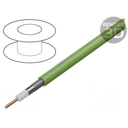 Cablu coaxial RG59/U verde 100m