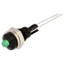 Lampă LED Verde PCB 3mm