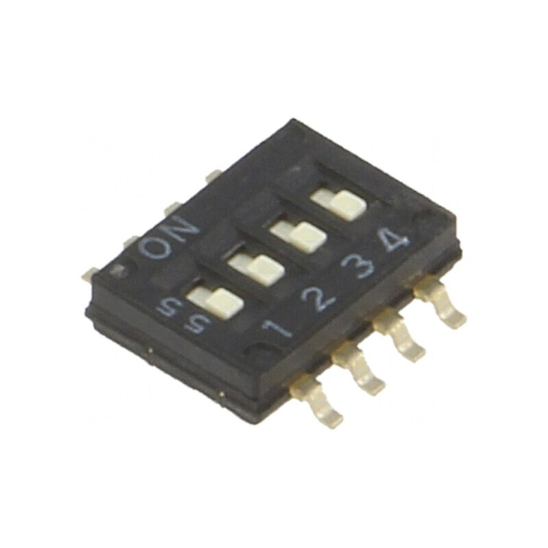Comutator DIP-SWITCH 4 Secțiuni ON-OFF 24V | Electronic-mag.ro | Componente Electronice