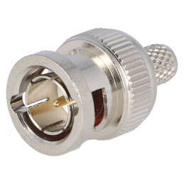 Mufă BNC Tată Drept 75Ω RG62A Crimpat Aurit | Electronic-mag.ro | Componente Electronice