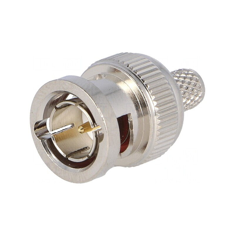 Mufă BNC Tată Drept 75Ω RG62A Crimpat Aurit | Electronic-mag.ro | Componente Electronice Mufă BNC Tată Drept 75Ω RG62A Crimpat Aurit | Electronic-mag.ro | Componente Electronice