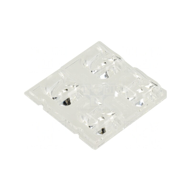 Lentilă LED pătrată transparentă 7,8mm | Electronic-mag.ro | Componente Electronice