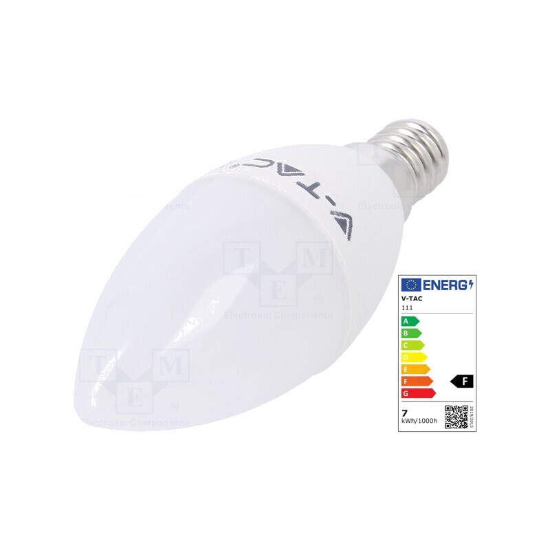 Lampă LED E14 7W 3000K Alb Cald | Electronic-mag.ro | Componente Electronice