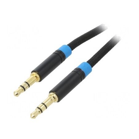 Cablu Audio Jack 3.5mm 3pin Aurit 1m | Electronic-mag.ro | Componente Electronice
