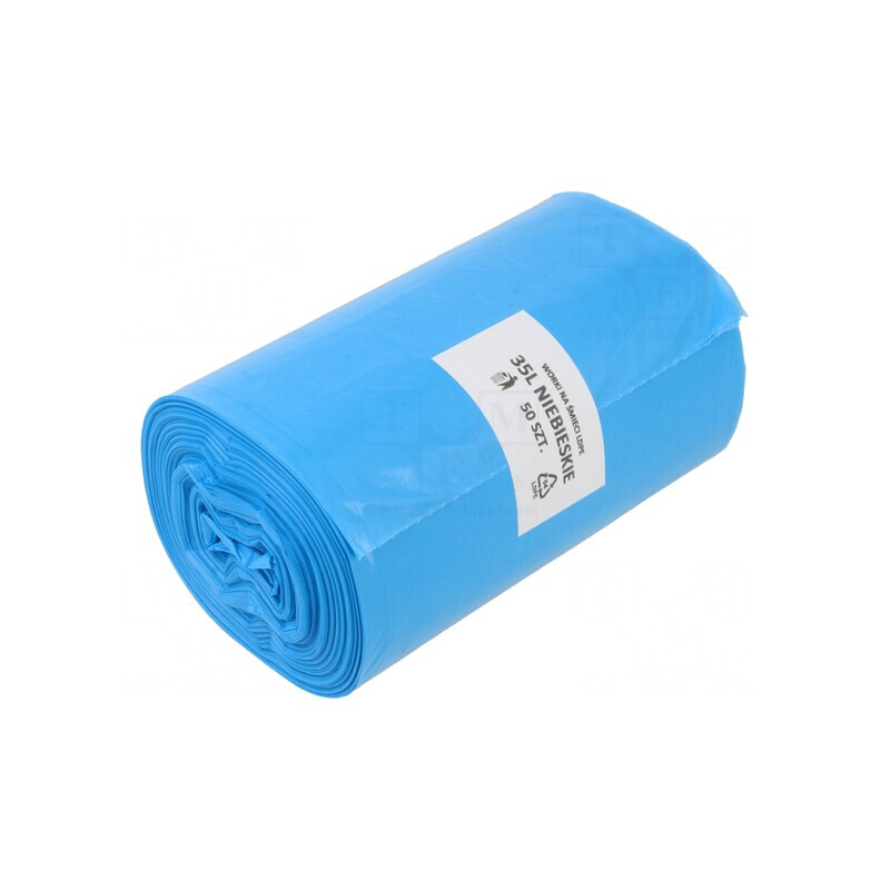 Saci Gunoi Polietilenă Albastră 35L 50Buc | Electronic-mag.ro | Componente Electronice