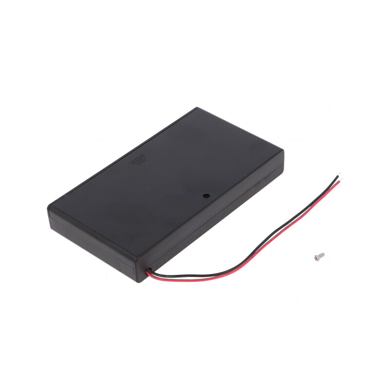 Suport Baterii AA 8x cu Cabluri 150mm Negru | Electronic-mag.ro | Componente Electronice