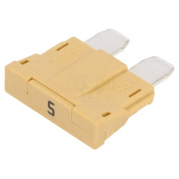 Siguranță Auto 5A 250VAC 58VDC 19mm UNIVAL | Electronic-mag.ro | Componente Electronice