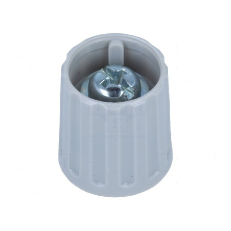 Buton rotativ poliamidă gri Ø6mm Ø15x16,3mm ax fin | Electronic-mag.ro | Componente Electronice