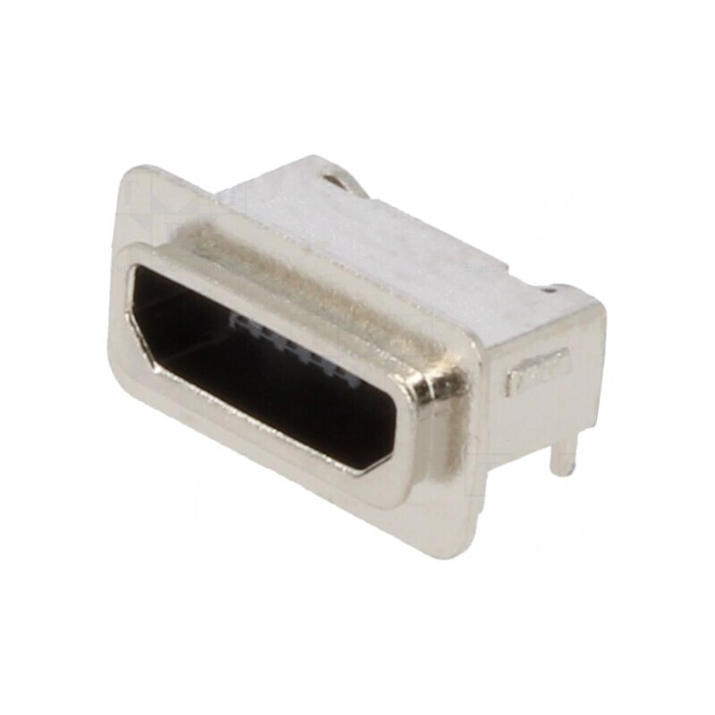 Conector USB Micro B SMT 5-Pin Orizontal Etanș IP67 | Electronic-mag.ro | Componente Electronice