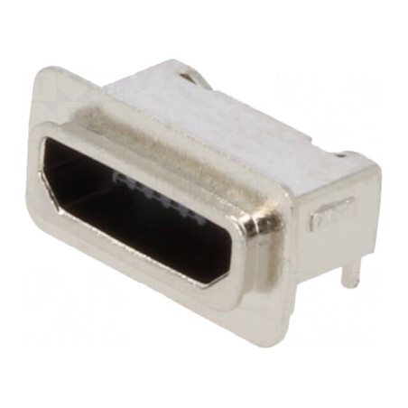 Conector USB Micro B SMT 5-Pin Orizontal Etanș IP67 | Electronic-mag.ro | Componente Electronice