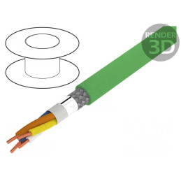 Cablu de Rețea HELUKAT PROFInet Cat 5e 2x2x22AWG Cu | Electronic-mag.ro | Componente Electronice
