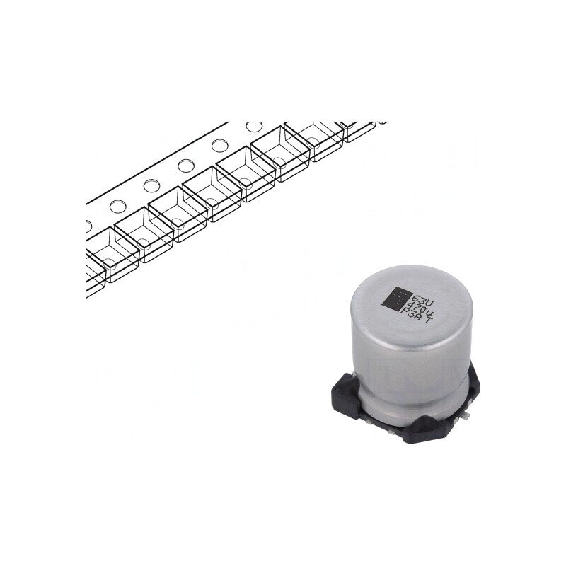 Condensator Electrolitic SMD 470uF 63V 16x16x16mm | Electronic-mag.ro | Componente Electronice