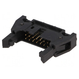 Soclu IDC 14 pini drept cu ejector aurit 5A 2,54mm | Electronic-mag.ro | Componente Electronice