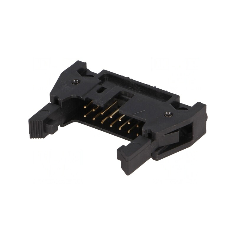 Soclu IDC 14 pini drept cu ejector aurit 5A 2,54mm | Electronic-mag.ro | Componente Electronice