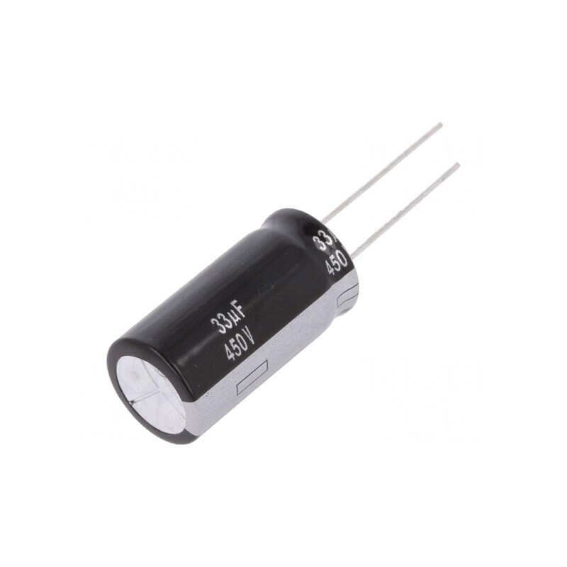 Condensator Electrolitic THT 33uF 450V 16x31.5mm | Electronic-mag.ro | Componente Electronice