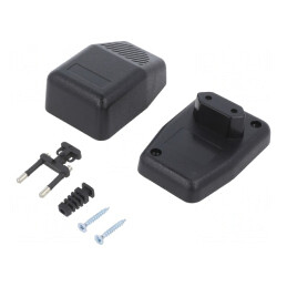 Carcasă ABS Neagră pentru Alimentator 56x83x46mm | Electronic-mag.ro | Componente Electronice