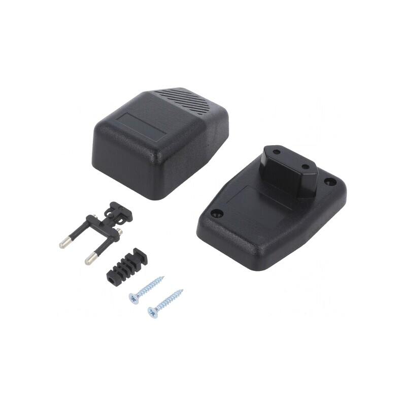 Carcasă ABS Neagră pentru Alimentator 56x83x46mm | Electronic-mag.ro | Componente Electronice