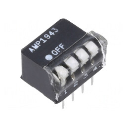 Comutator DIP-SWITCH 4 Secțiuni OFF-ON 0,0025A 24VDC | Electronic-mag.ro | Componente Electronice