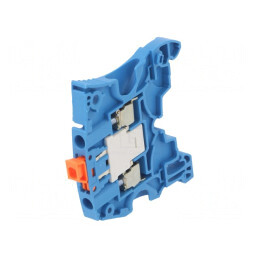 Conector de șine albastru 2 borne 0,2-4mm² SNK | Electronic-mag.ro | Componente Electronice
